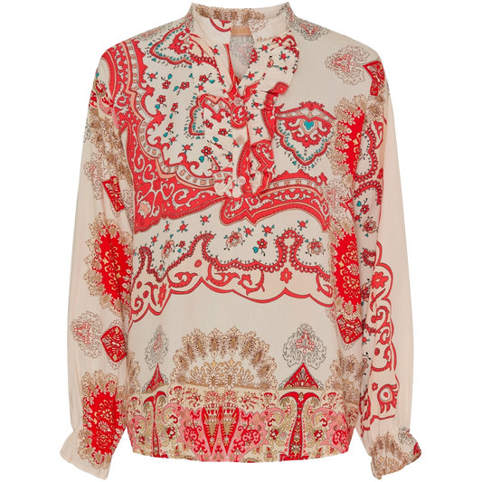 Bluse i Rød mønstret fra Marta du Château