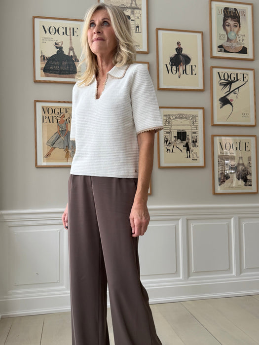 Slankebuks og hæklet bluse - Slankebuks og hæklet bluse