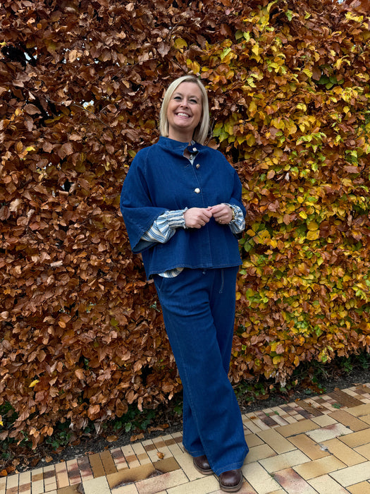 Denim kappe og bukser - Denim kappe og bukser