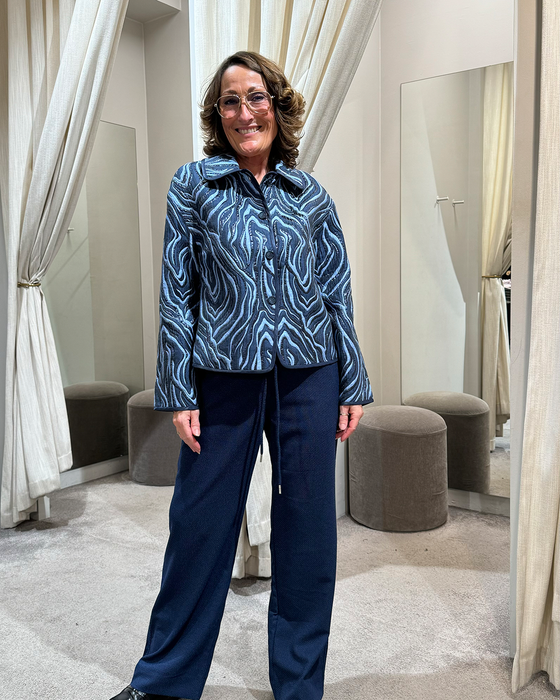 Quilted blå jakke - Quilted blå jakke