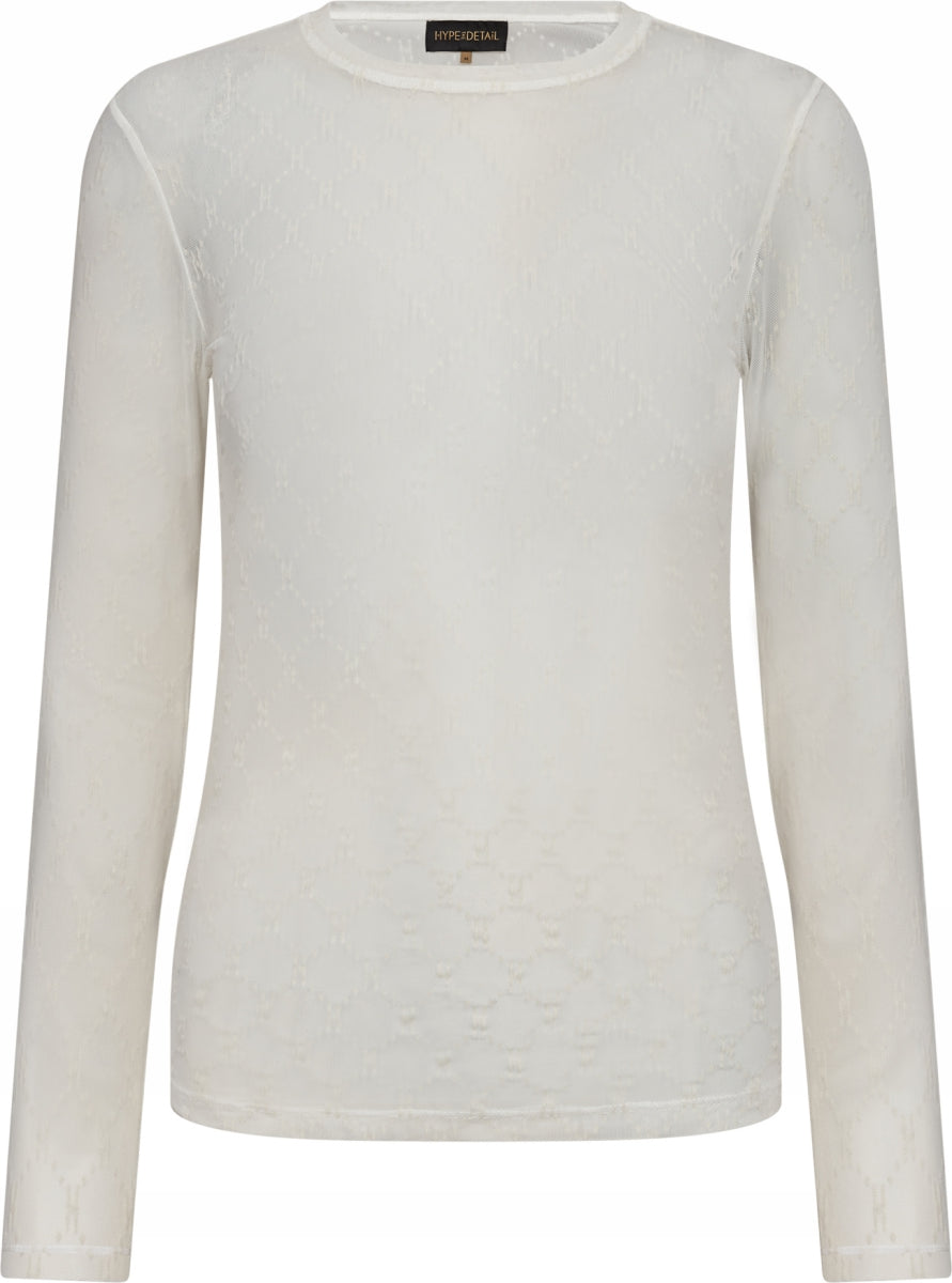 155784 | HYPE THE DETAIL - Mesh Bluse Off white