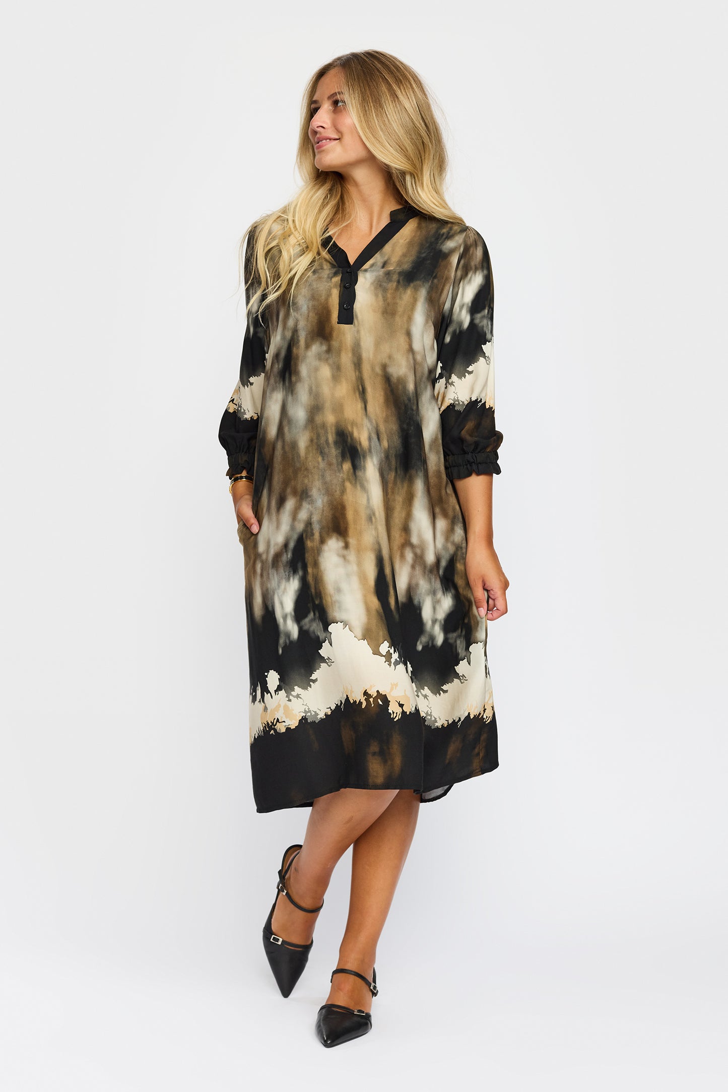 152869 | 2-Biz - Valmas Grøn mønstret