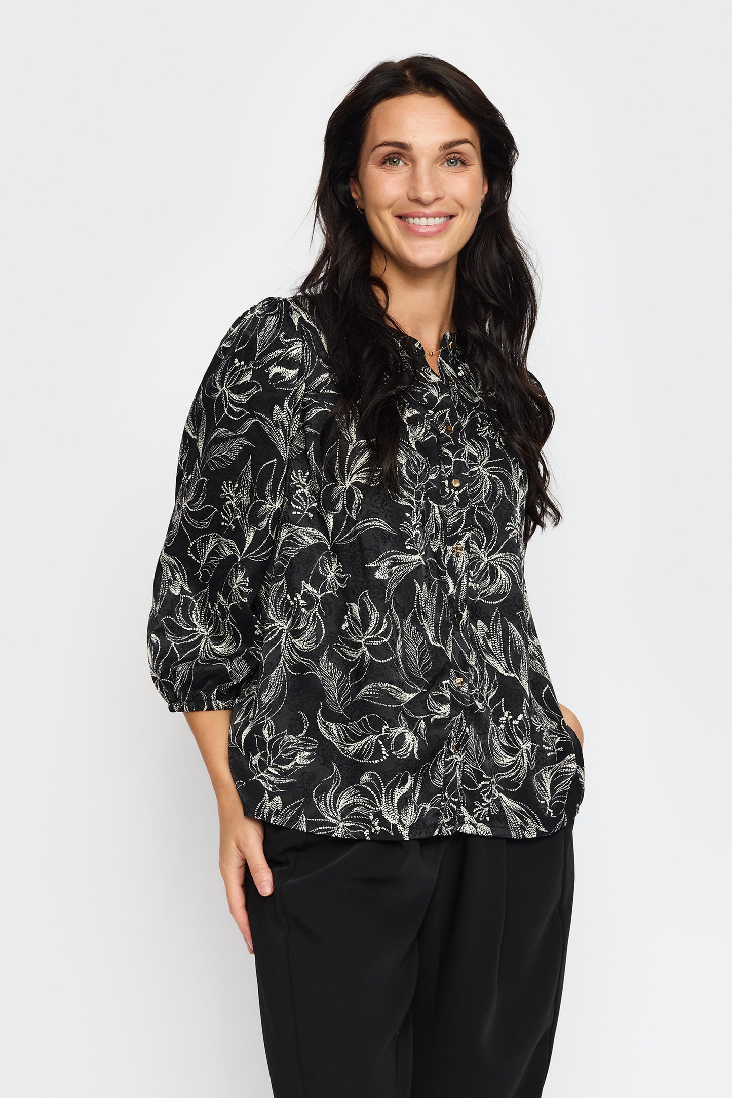 152964 | 2-Biz - Paola Sort mønstret