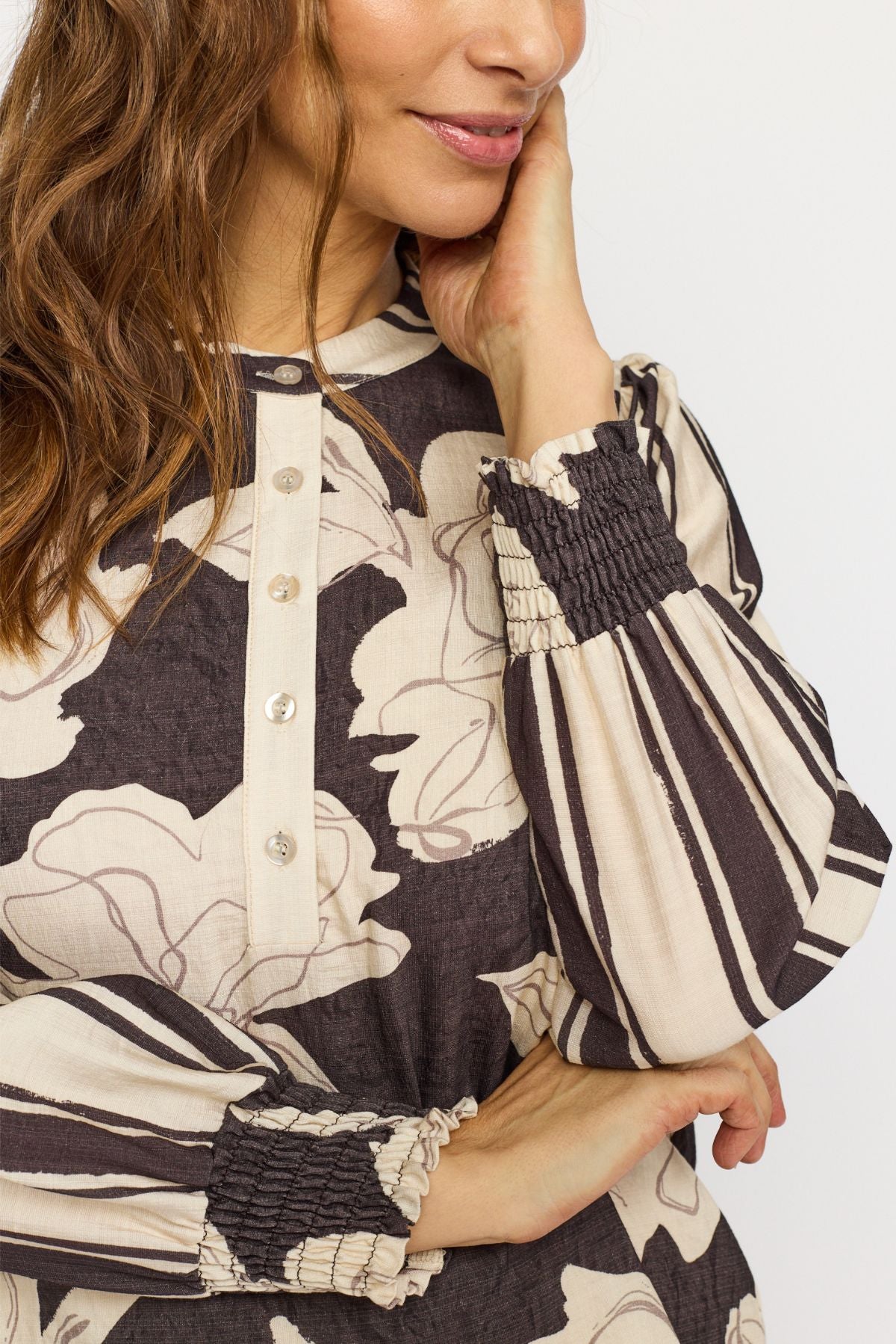 153496 | 2-Biz - Mava Brun mønstret