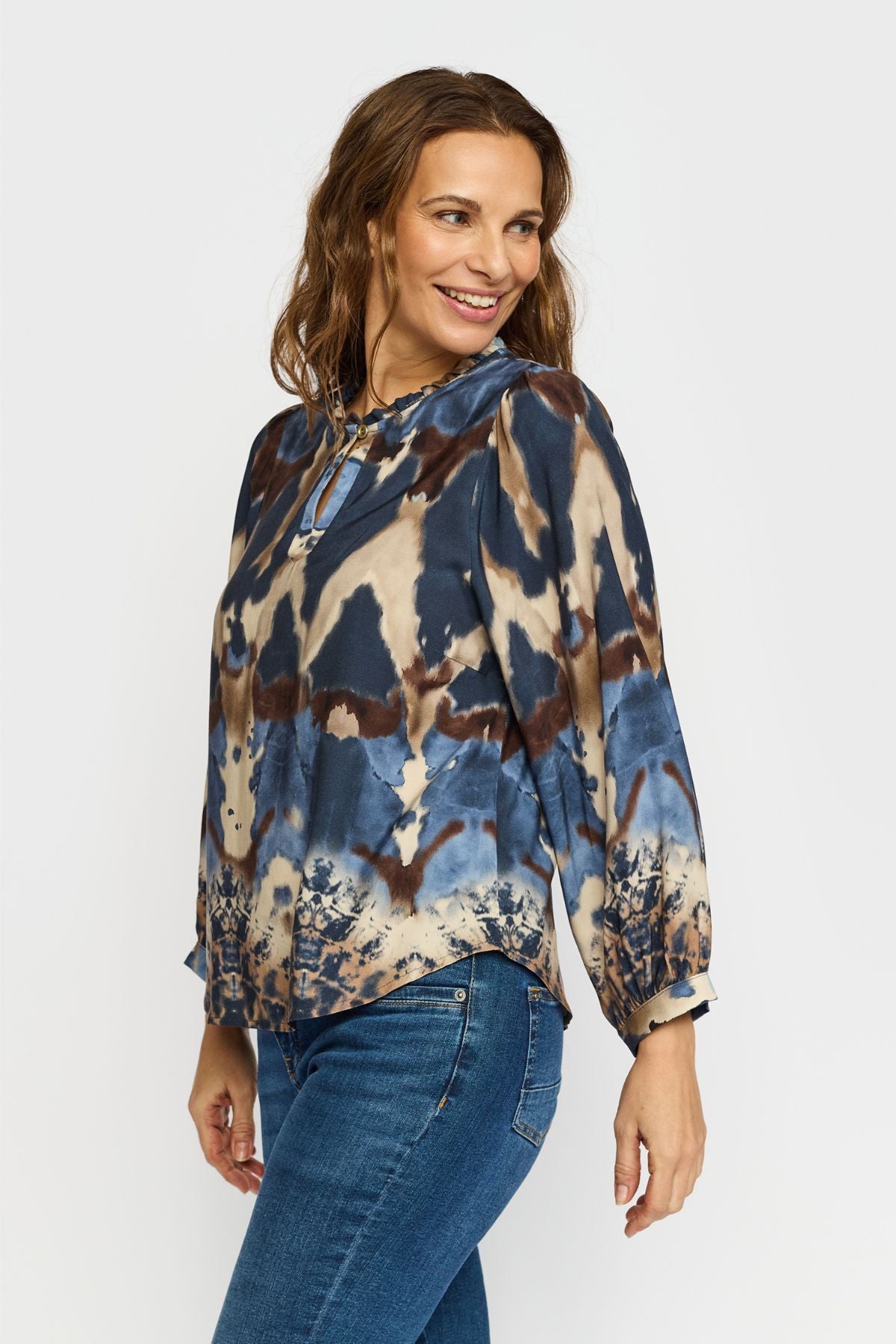 153497 | 2-Biz - Miri Blå mønstret