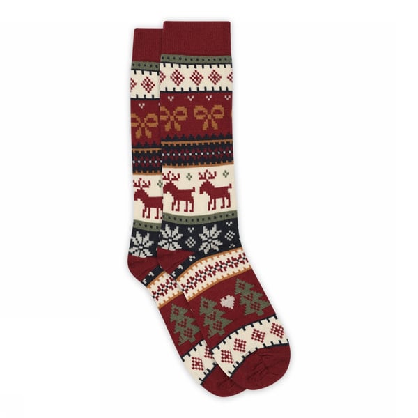 153042 | MP Denmark - Joy Long Socks Rød mønstret