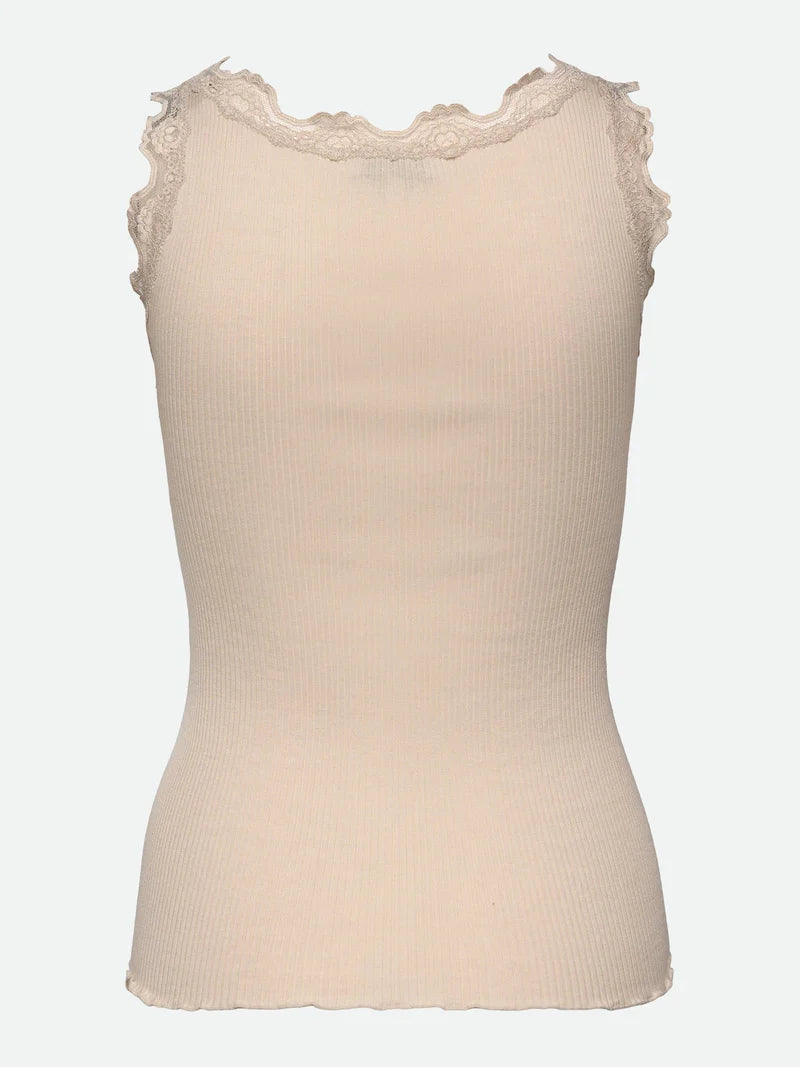 148715 | Rosemunde - Silk Top W/ Lace Sand