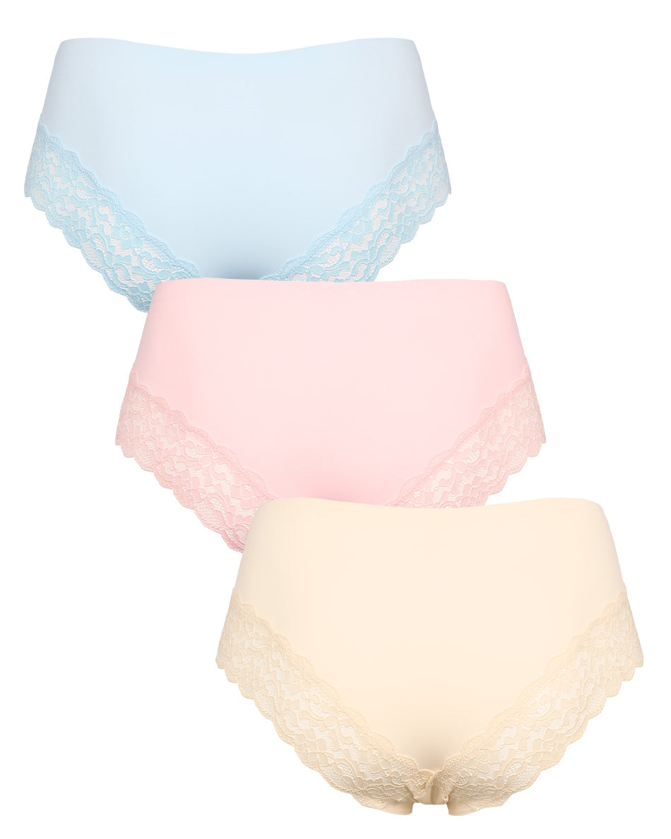 154104 | Missya - Seamless w Lace 3-Pack Lyseblå