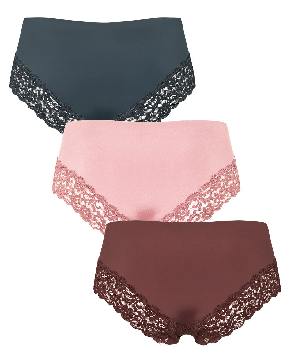 155677 | Missya - Seamless w Lace 3-Pack Brun