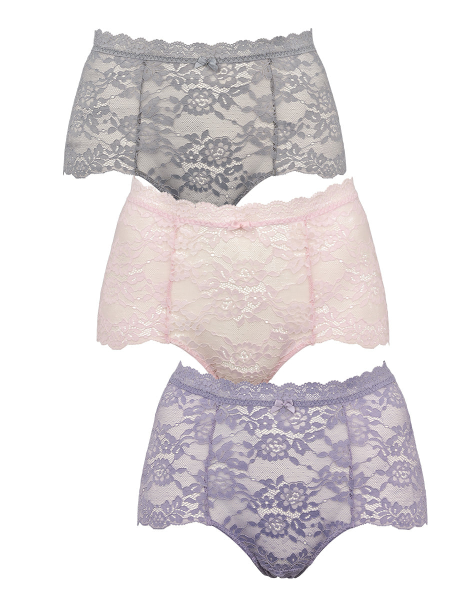 150893 | Missya - Lace 3-Pack Grå mønstret