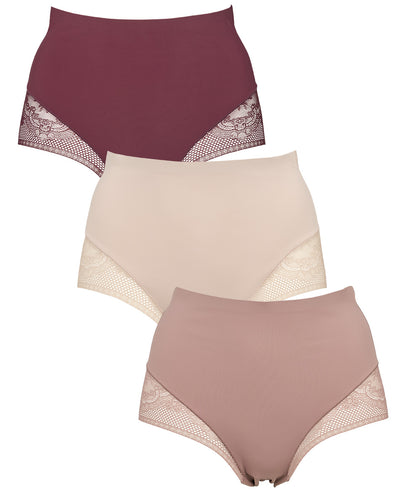 155678 | Missya - Seamless w Lace 3-Pack Bordeaux