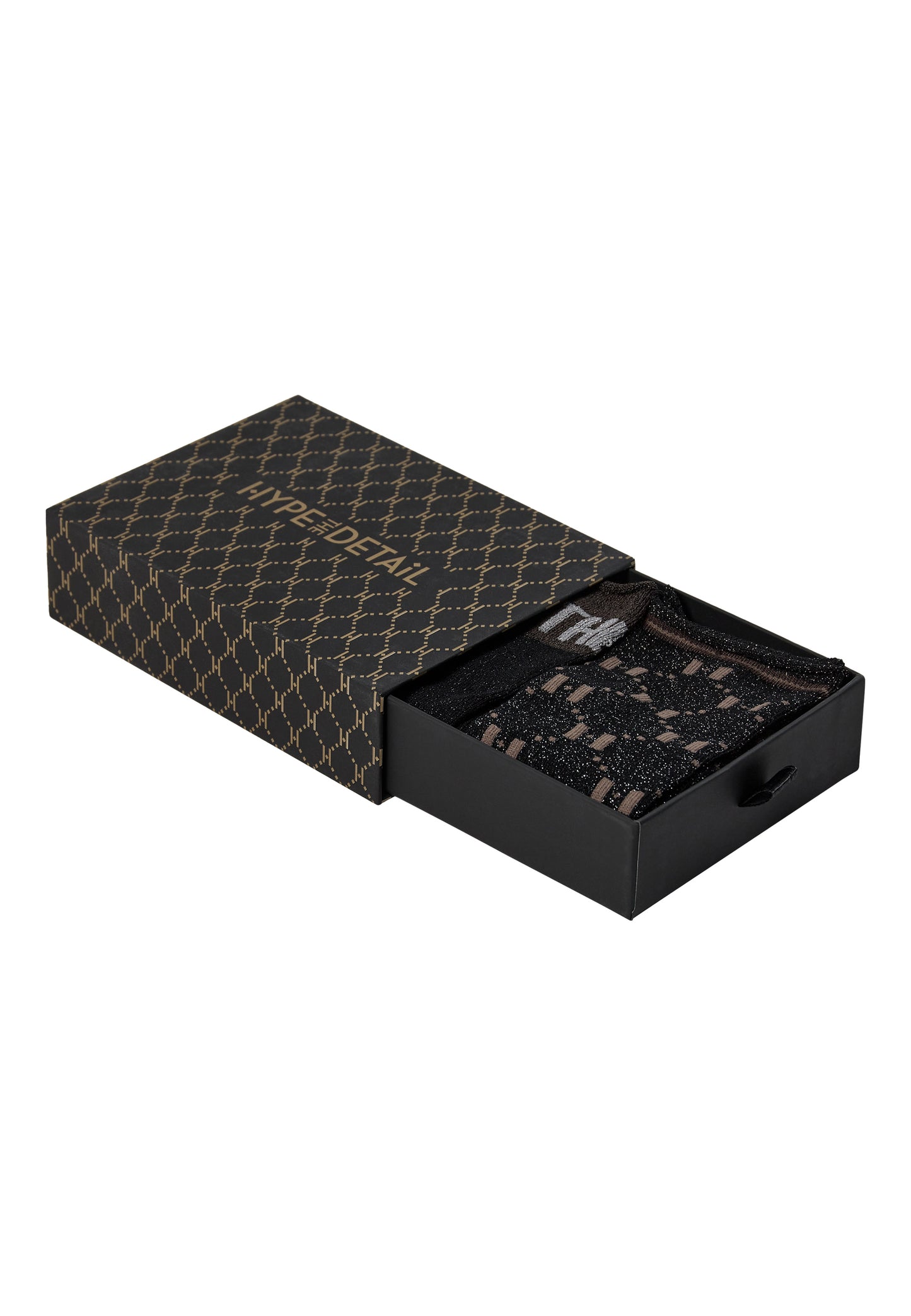 153142 | HYPE THE DETAIL - Socks 3 Pack Sort mønstret