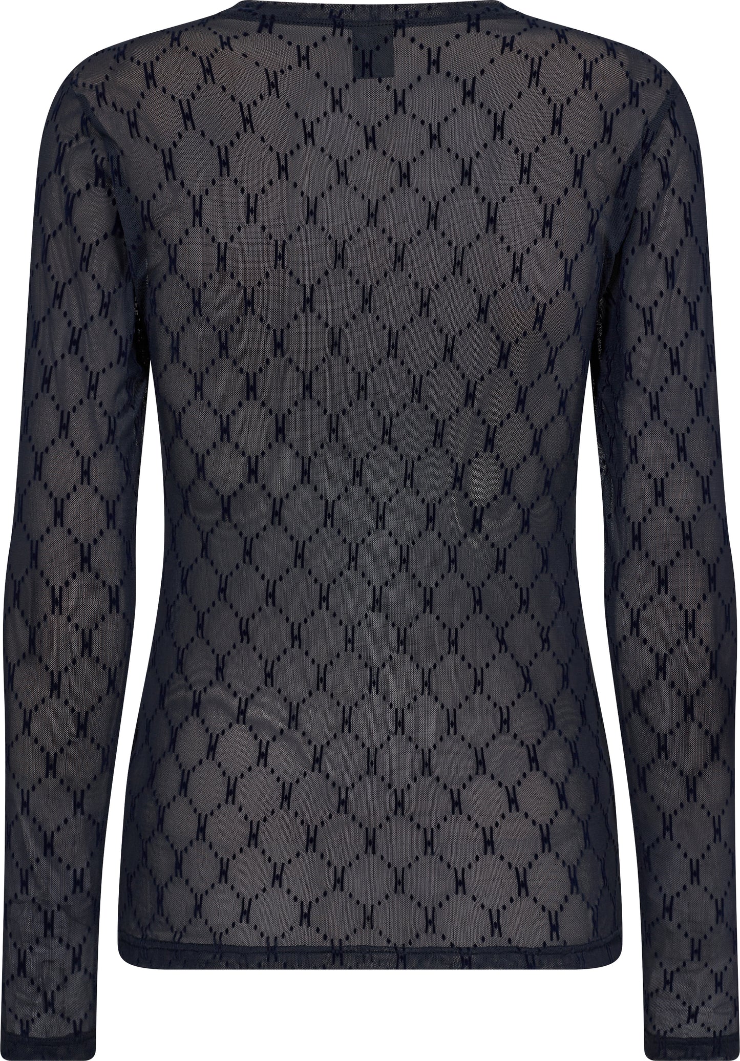 149051 | HYPE THE DETAIL - Mesh Blouse Blå mønstret