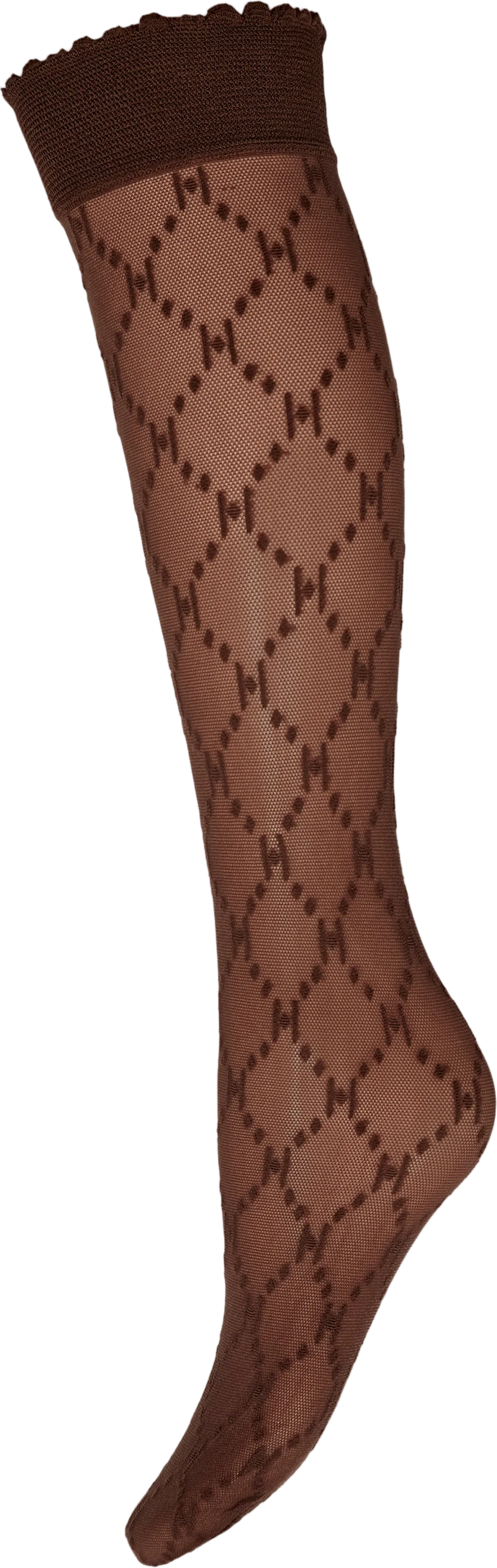 156309 | HYPE THE DETAIL - Knee High Logo Mørkebrun