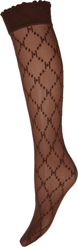 156309 | HYPE THE DETAIL - Knee High Logo Mørkebrun