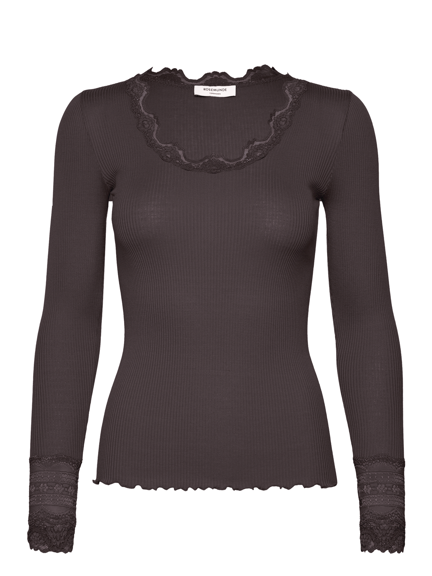 152069 | Rosemunde - Silk T-shirt Mørkebrun