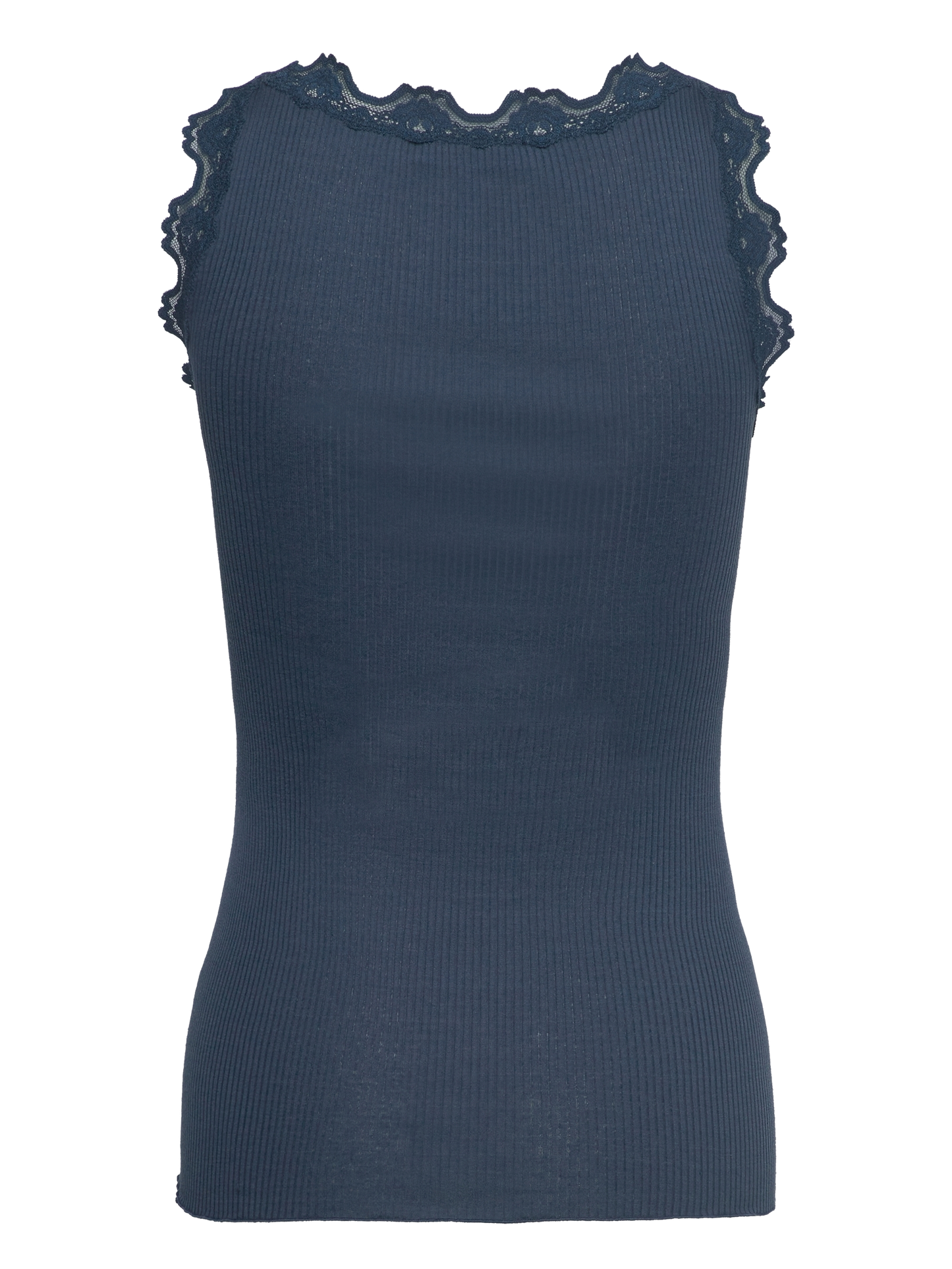 Petrol Rosemundetop i rib set bagfra