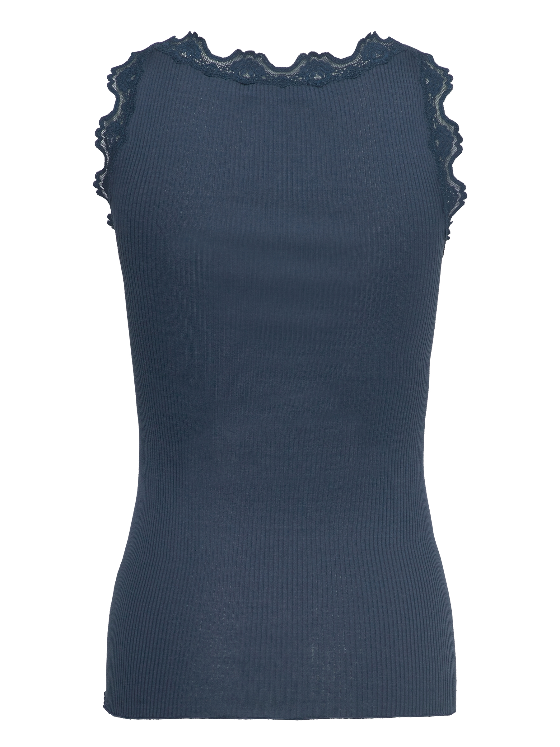 Petrol Rosemundetop i rib set bagfra