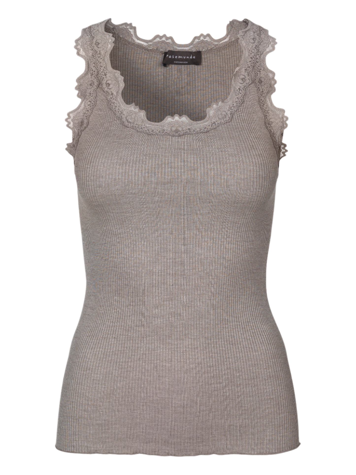 Brun Rosemunde top i rib