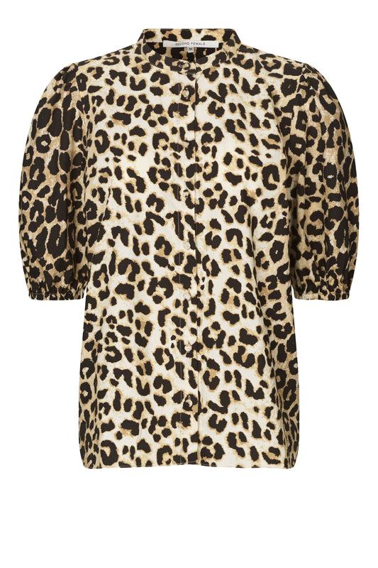 Skjorte i Leopard fra SECOND FEMALE
