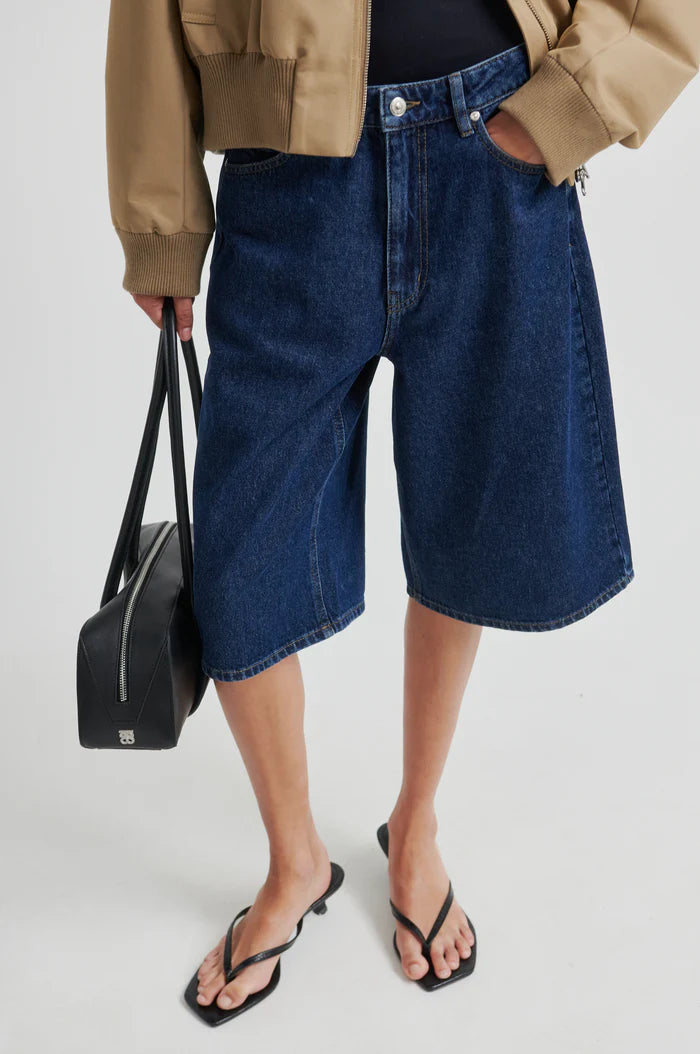 153970 | SECOND FEMALE - Columbo Denim Shorts Mørk denim