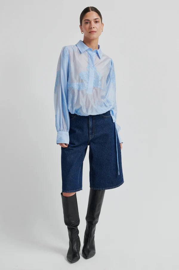 153970 | SECOND FEMALE - Columbo Denim Shorts Mørk denim