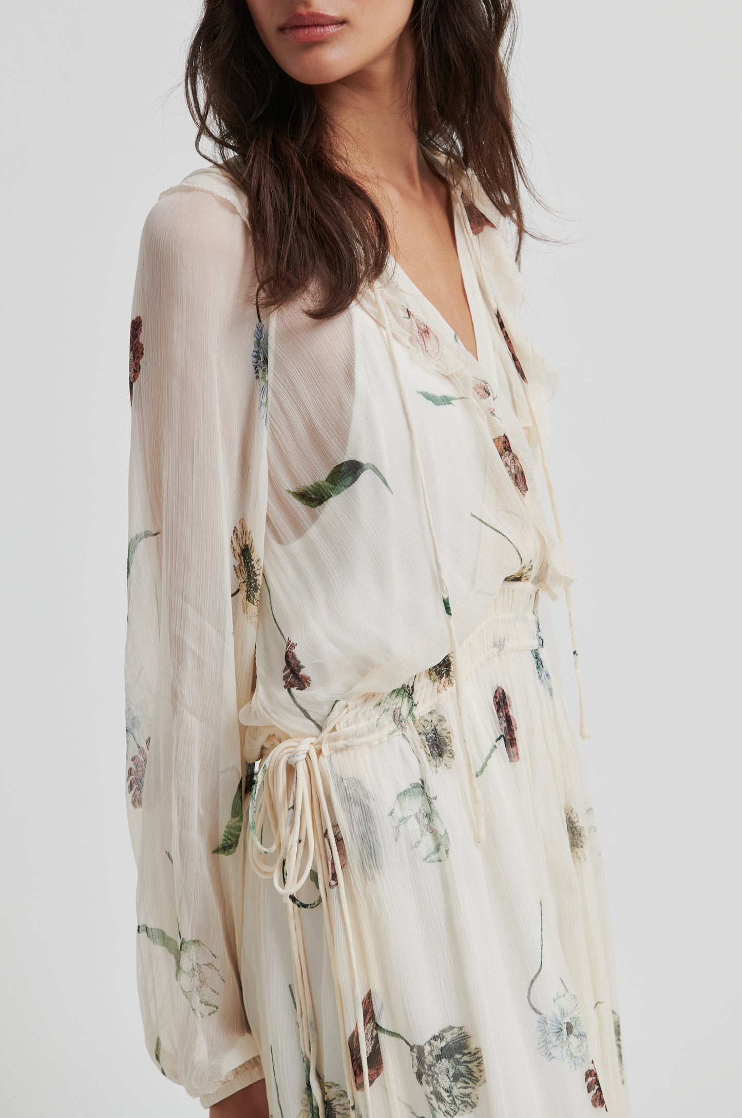 154262 | SECOND FEMALE - Florale Off white mønstret