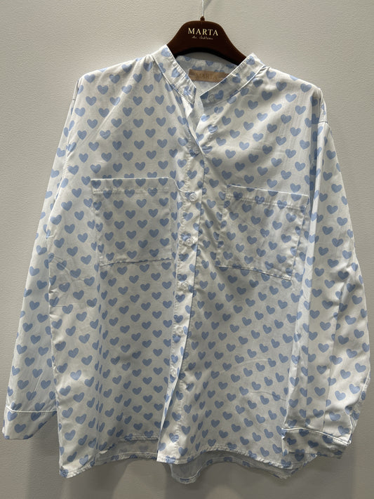 Skjorte i Blå mønstret fra Marta du Château