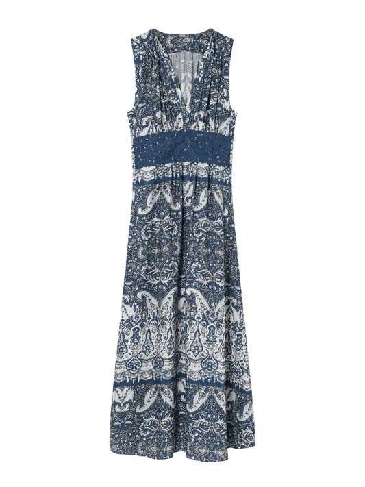 Kjole i Blå mønstret fra Gustav