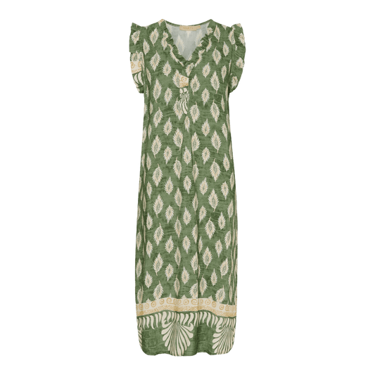 Kjole i Grøn mønstret fra Marta du Château