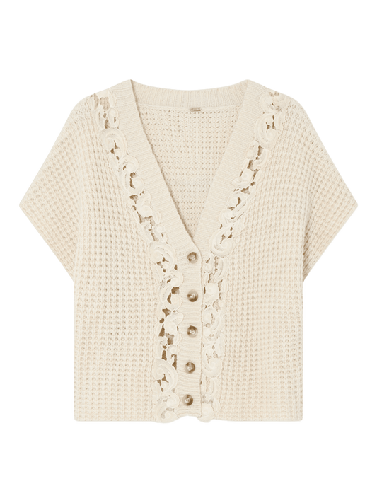 Cardigan i Beige fra Gustav