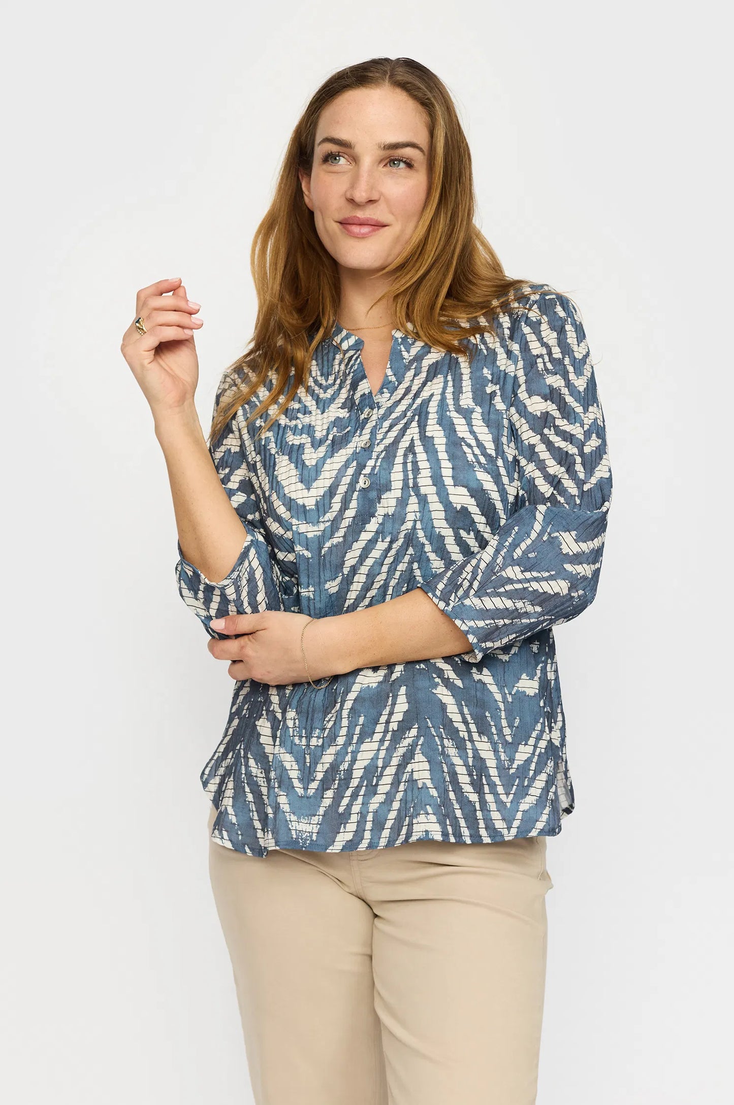 151852 | 2-Biz - Amoa Blå mønstret