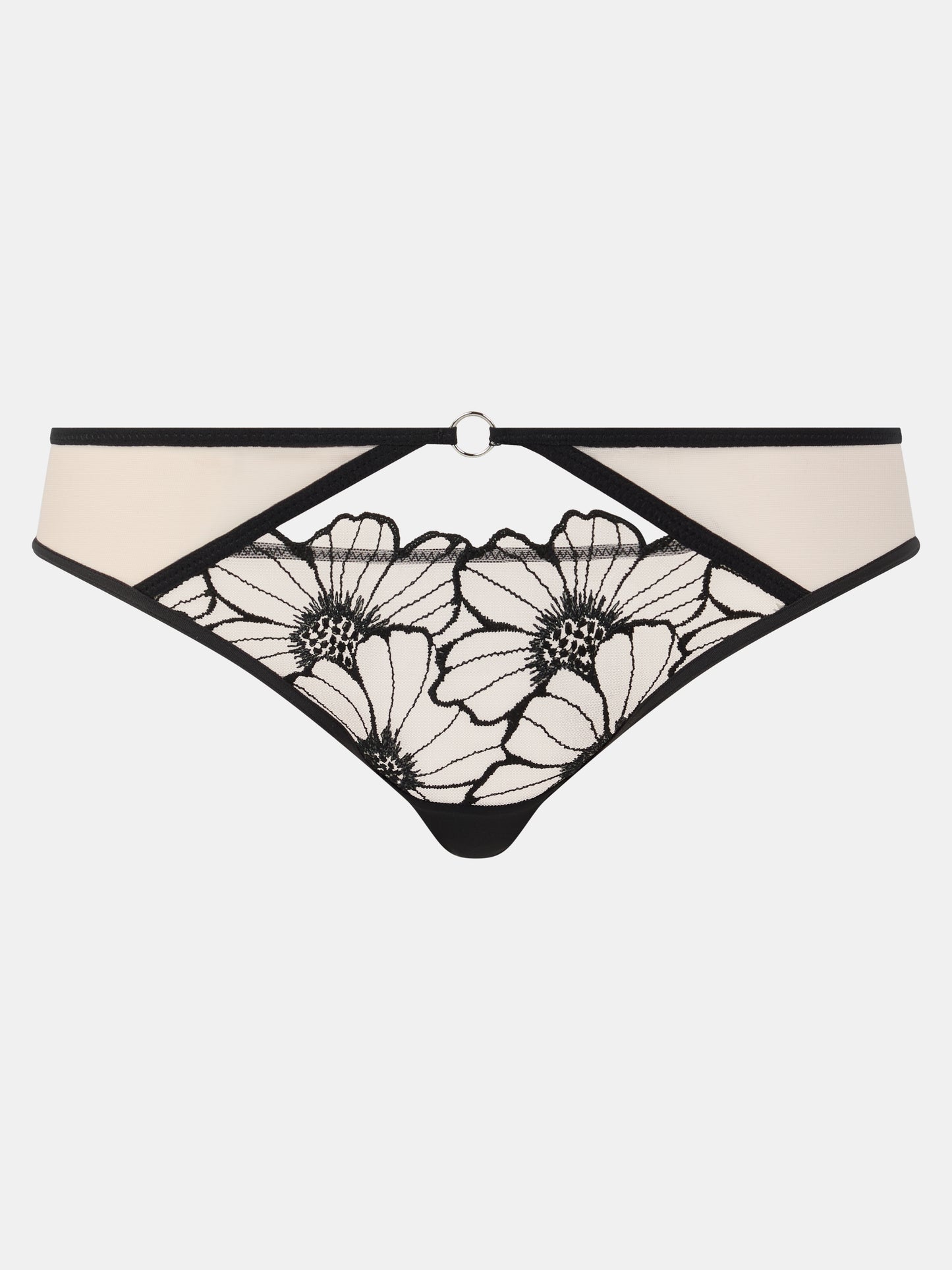 153828 | Chantelle EasyFeel - Lush Black/Soft Pink Sort mønstret
