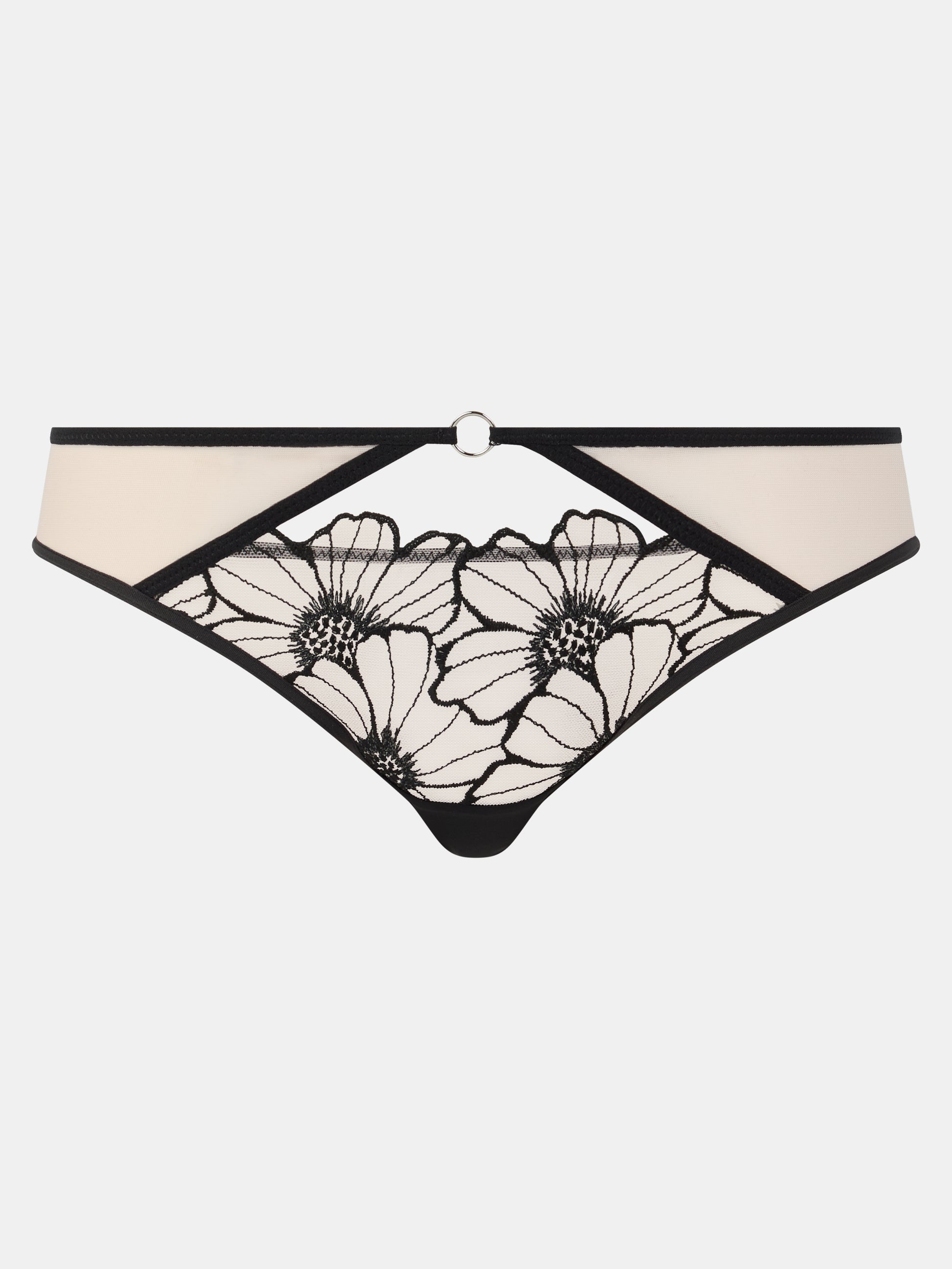 153828 | Chantelle EasyFeel - Lush Black/Soft Pink Sort mønstret