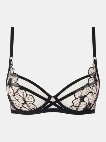 153830 | Chantelle EasyFeel - Lush Black/Soft Pink Sort mønstret