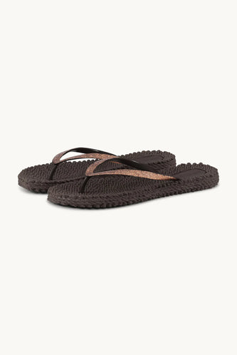 155215 | Ilse Jacobsen - Flip Flops With Glitter Mørkebrun