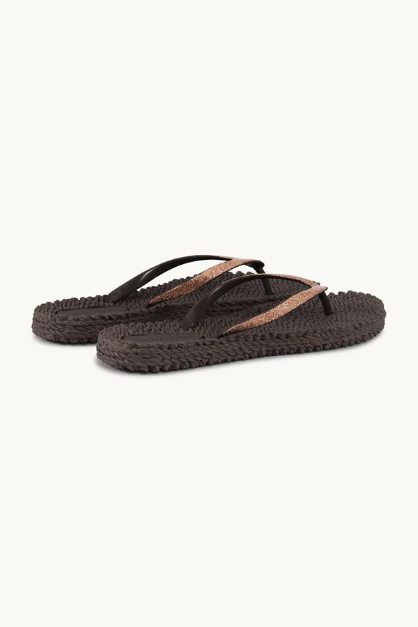 155215 | Ilse Jacobsen - Flip Flops With Glitter Mørkebrun