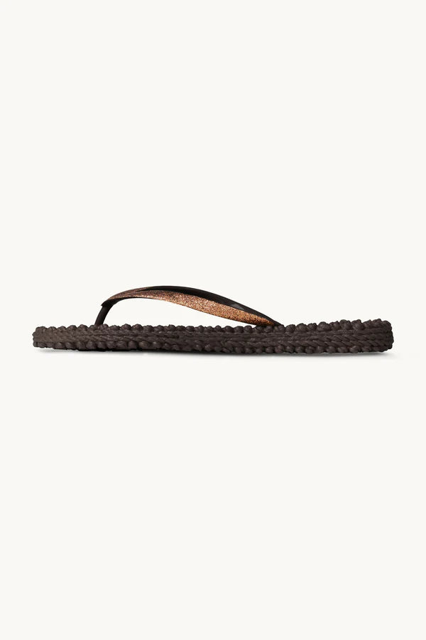 155215 | Ilse Jacobsen - Flip Flops With Glitter Mørkebrun
