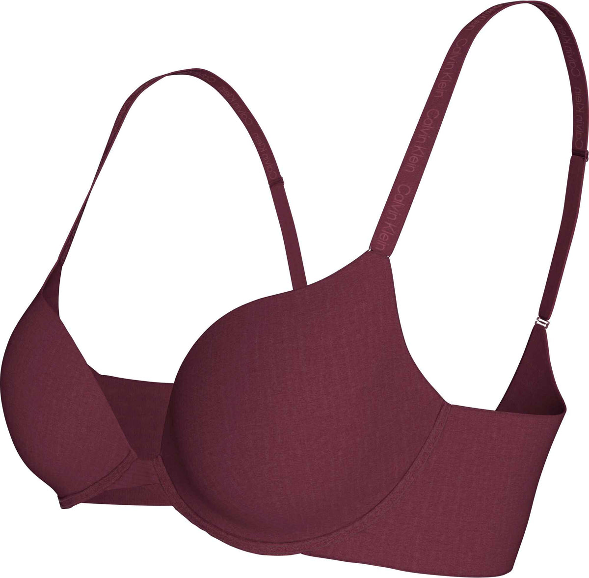 Calvin Klein 156317 dyb rød bh med bøjler i størrelse 4GJ Bordeaux med skulderstropper med logo-print.