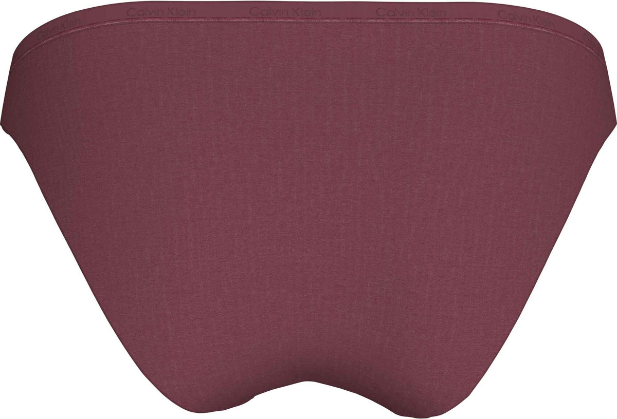 Calvin Klein 156316 - 4GJ Bordeaux-underbukser i bikini-stil med elastisk linning med mærkelogo.