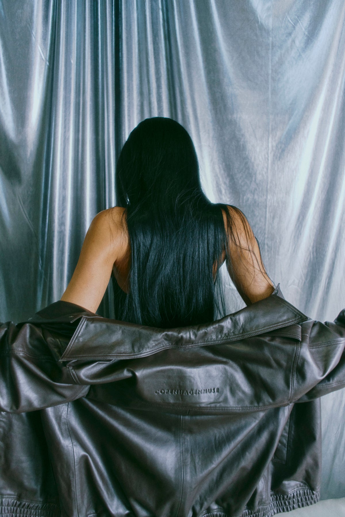 152997 | Copenhagen Muse - Royal Boxy Leather Jacket Sort