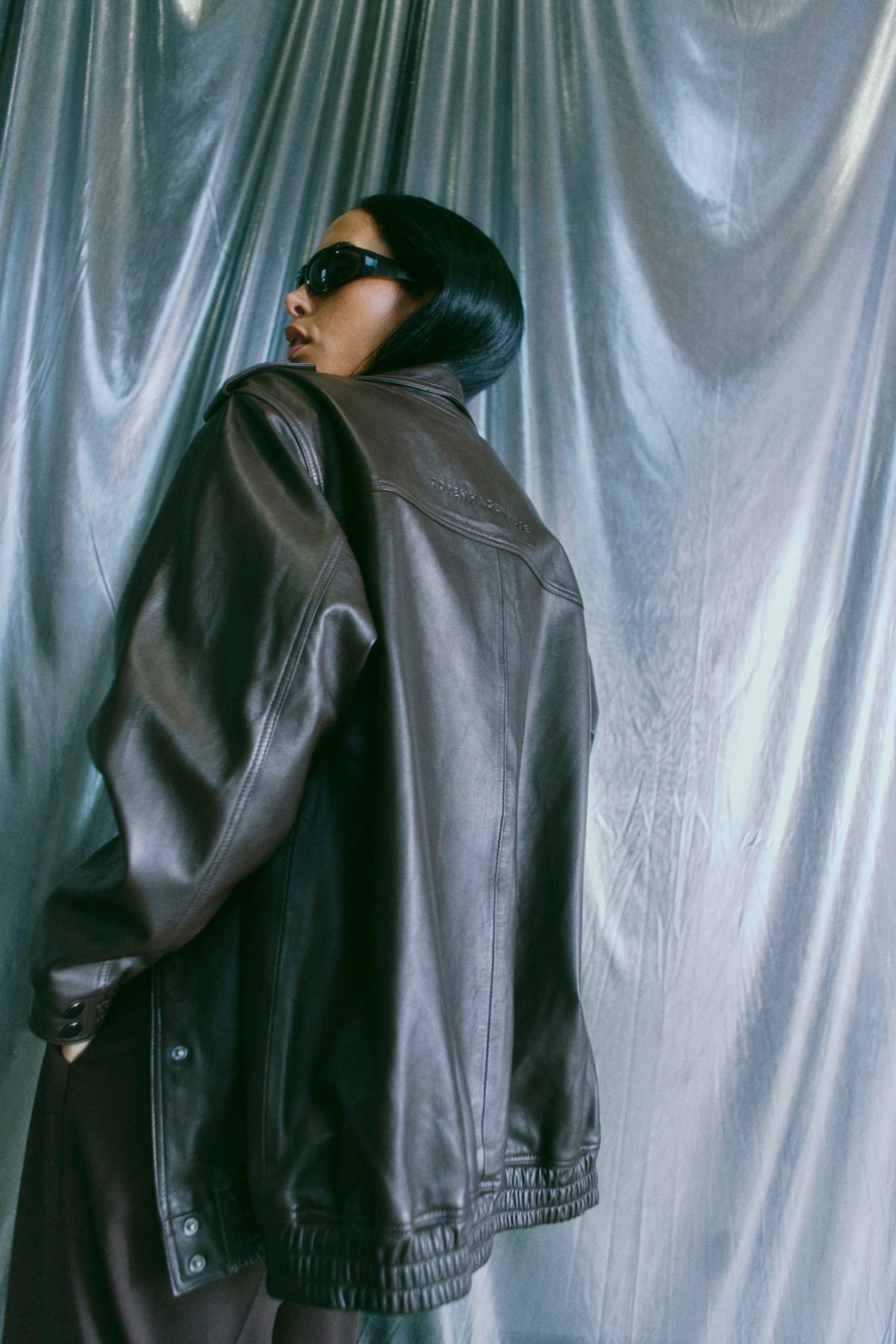 152997 | Copenhagen Muse - Royal Boxy Leather Jacket Sort