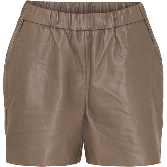 Leather shorts i GRAY BROWN fra NOTYZ