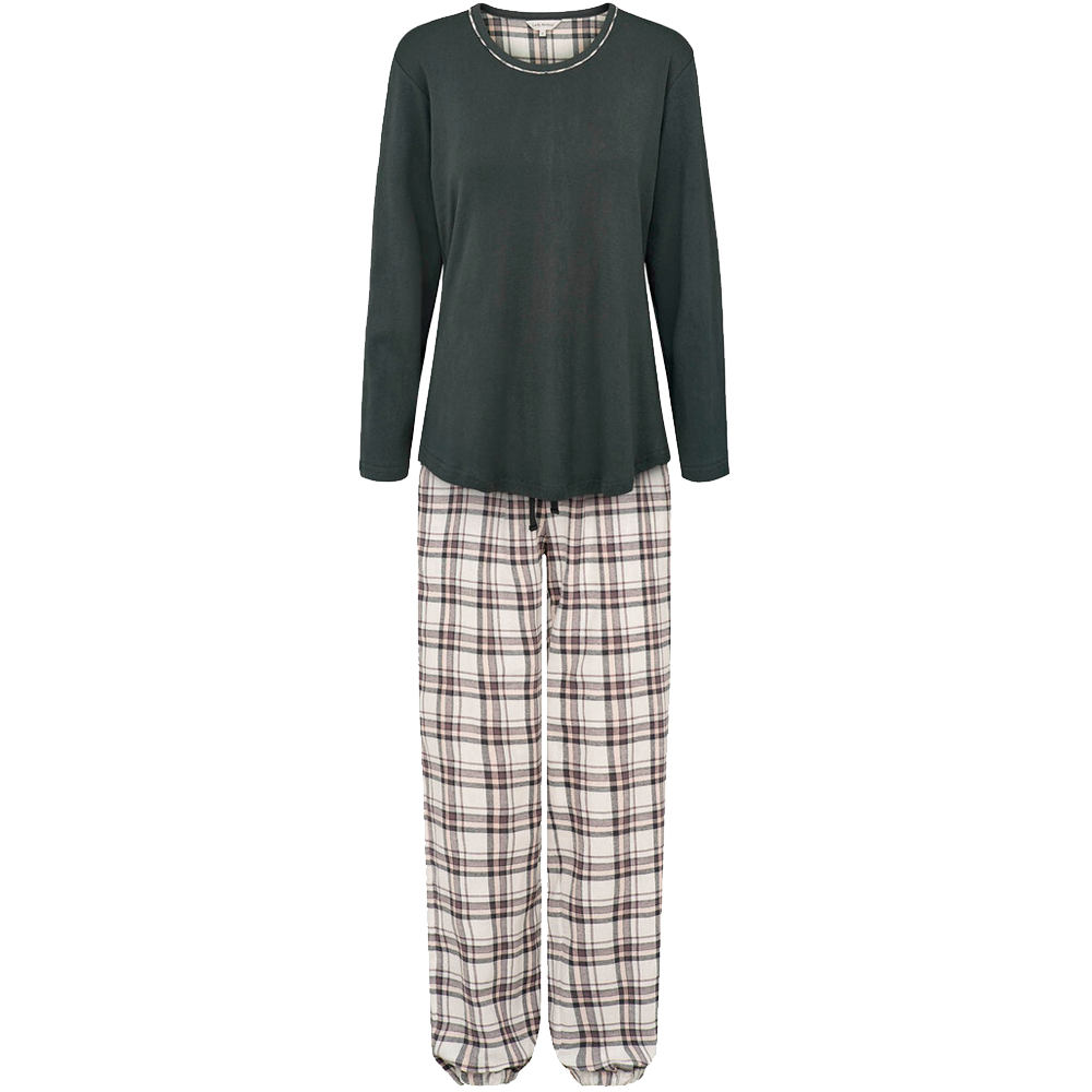 149814 | Lady Avenue - Cotton Flannel Pyjamas Mørkegrå