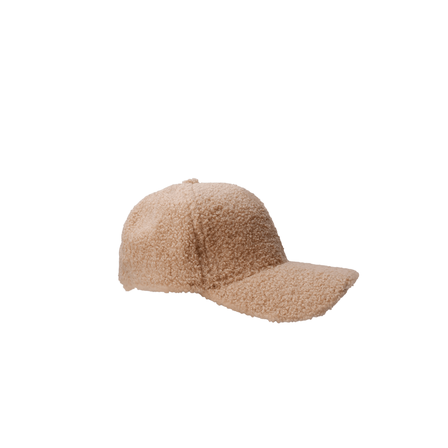 Sort farve – Kita Beige-baseballkasket med buet skygge, vist på hvid baggrund.