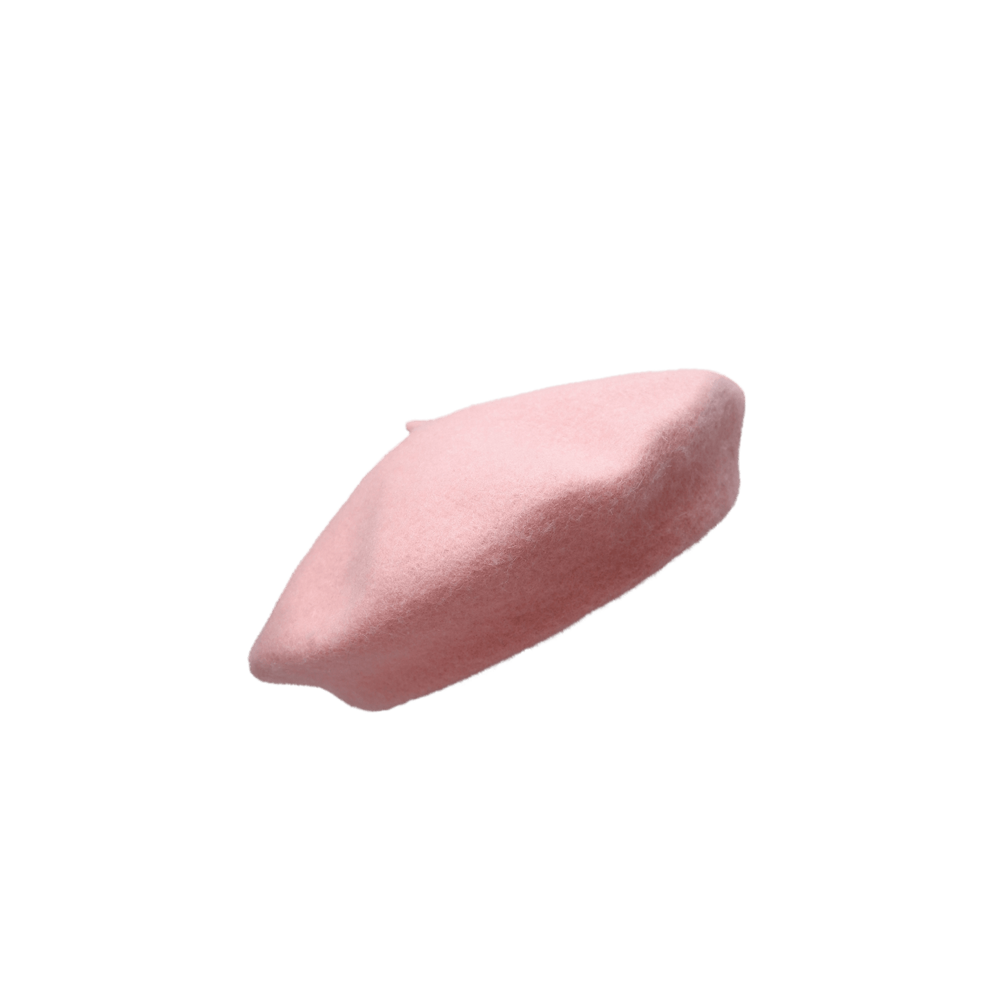 Sort Debbie-beret i flamingorosa filt, fotograferet på en ensfarvet hvid baggrund.
