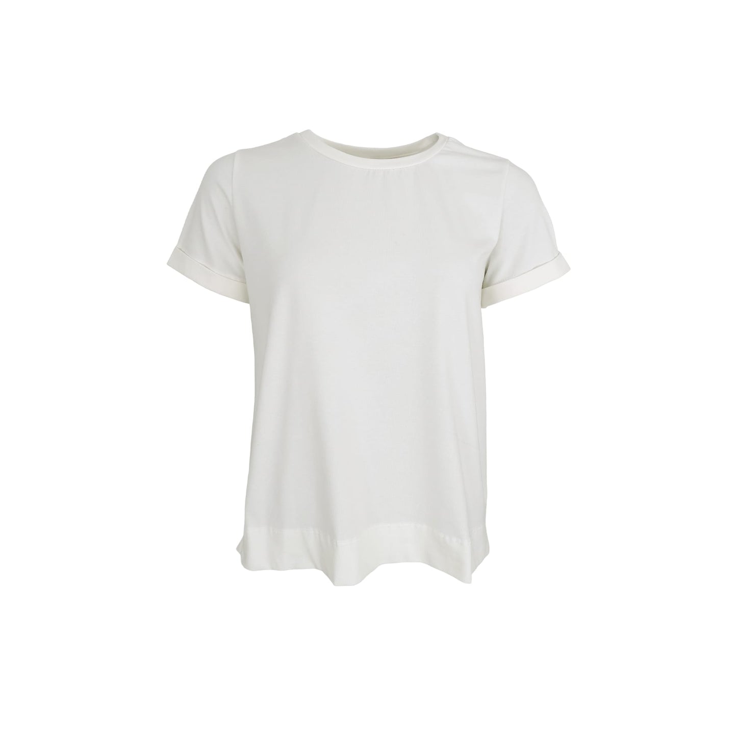 Sort farve 152088, offwhite T-shirt med korte ærmer, vist på hvid baggrund for et rent og enkelt look.