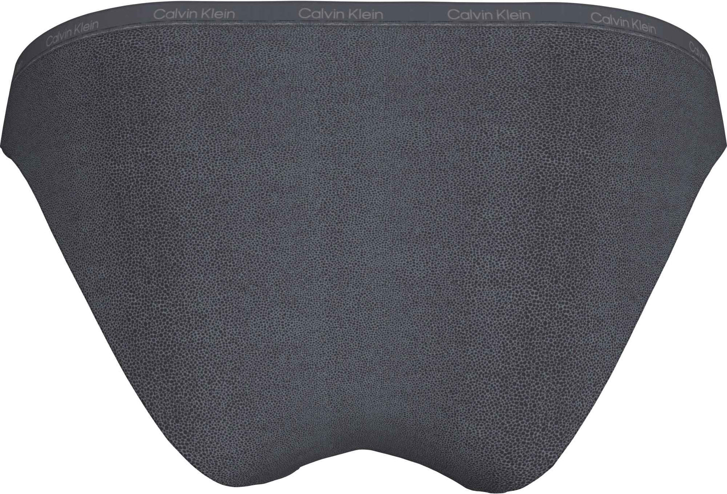 Et par Calvin Klein 155291 Stingray+Turbulence gråmønstrede underbukser med elastisk talje, set bagfra.