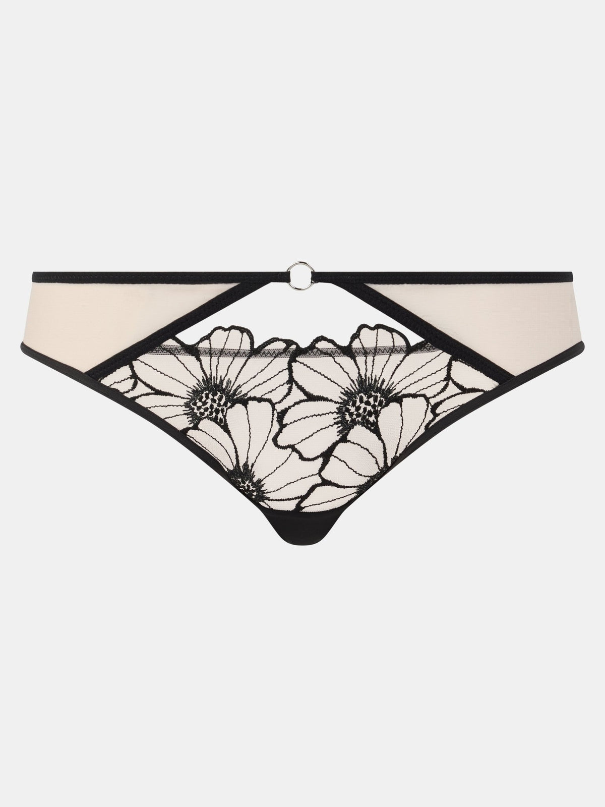 153828 | Chantelle - Lush Black/Soft Pink Sort mønstret