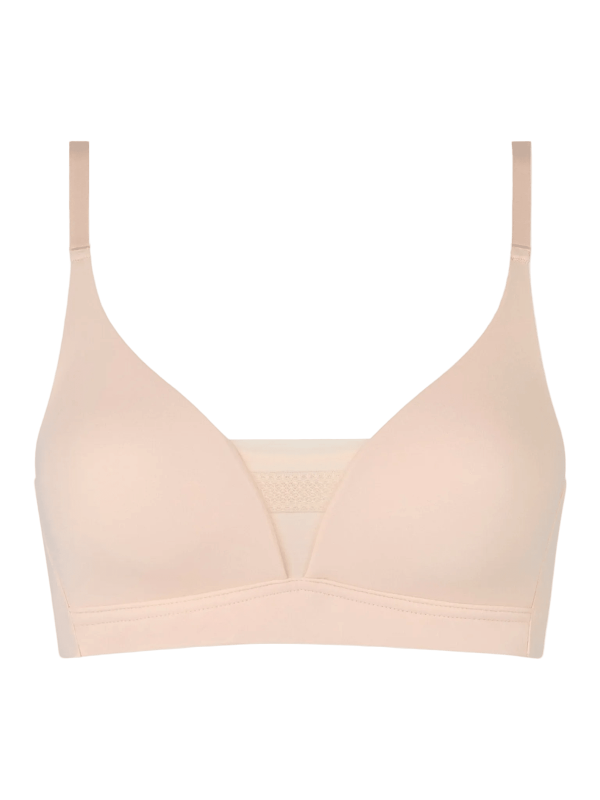 Chantelle EasyFeel 152526 trådløs BH i farven Golden Beige, formstøbte skåle, justerbare stropper, sømløs udførelse.